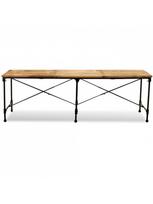 stalas 240 cm - Valgomojo stalas VLX 243992, medžio, 2400 mm x 900 mm x 760 mm - 4 nuotrauka