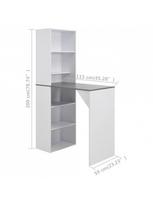 pigu lt valgomojo stalai -  VLX Chipboard 280231, baltas/pilkas, 1150 mm x 590 mm x 2000 mm - 6 nuotrauka