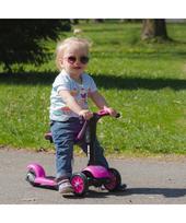 triratis paspirtukas vaikams - Vaikiškas triratis paspirtukas vaikams nuo1-3m. (iki 50kg) Worker Jaunsee Pink - 11 nuotrauka