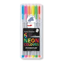 Ypač ploni neoniniai rašikliai Staedtler Triplus Fineliner, 0.3 mm, 6 sp.