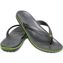 crocs flip - Crocs Crocband Flip 11033 OA1 paplūdimio šlepetės (79378) (Pilkai žalia spalva, 42-43 dydis) - 3 nuotrauka
