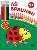 Aš spalvinu 4+. Su pieštukais ir lipdukais
