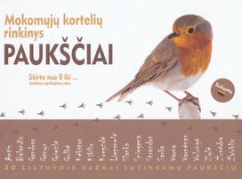 Paukščiai: mokomųjų kortelių rinkinys