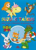 Sujunk taškus. Prilipink lipdukus ir nuspalvink