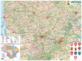 Pirkti Lietuva. Žemėlapis, 1:400 000,97x72cm - Photo 1