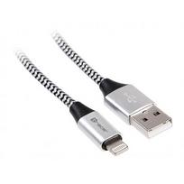 iphone laidas senukai - Tracer USB 2.0 to Lightning Connector 1m Black/Silver - 1 nuotrauka