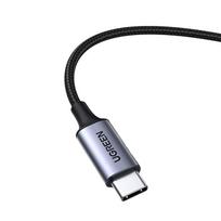 usb c to jack 3.5 - USB-C cable UGREEN CM450 to 3.5mm AUX mini jack, 1m (black) - 1 nuotrauka