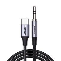 usb c to jack 3.5 - USB-C cable UGREEN CM450 to 3.5mm AUX mini jack, 1m (black) - 3 nuotrauka
