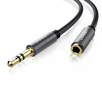 3.5 mm jack - UGREEN AV118 AUX jack audio extender 3.5 mm, 1.5m (black) - 1 nuotrauka