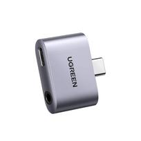 3.5mm adapter usb 3.0 - UGREEN CM231 USB-C to USB-C Adapter + jack 3.5mm (gray) - 2 nuotrauka