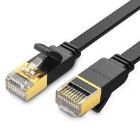 flat ethernet cable - UGREEN NW106 Ethernet RJ45 Flat network cable , Cat.7, STP, 8m (Black) - 1 nuotrauka