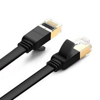 flat ethernet cable - UGREEN NW106 Ethernet RJ45 Flat network cable , Cat.7, STP, 8m (Black) - 2 nuotrauka