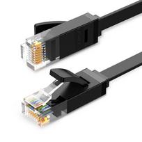 flat ethernet cable - UGREEN Ethernet RJ45 Flat Network Cable, Cat.6, UTP, 1m (Black) - 1 nuotrauka