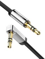 3.5 mm jack - UGREEN mini jack 3,5mm AUX flat elbow cable 1m (black) - 2 nuotrauka