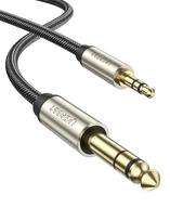 6.3mm trs - UGREEN AV127 3.5mm jack to TRS cable - 5m (grey) - 1 nuotrauka