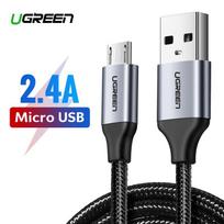 usb micro 0.5m - Ugreen Micro USB Cable QC 3.0 2.4A, 1.5m Black - 2 nuotrauka
