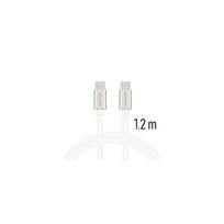 laidas usb c 2m - Swissten "Textile Quick Charge 3.0 USB-C 1.2M" Silver - 1 nuotrauka