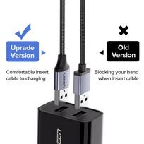 usb micro 0.5m - Ugreen Micro USB Cable QC 3.0 2.4A, 1.5m Black - 4 nuotrauka