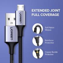 usb micro 0.5m - Ugreen Micro USB Cable QC 3.0 2.4A, 1.5m Black - 6 nuotrauka