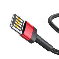 zaibas - Baseus Cafule Double-sided USB Lightning Cable 2,4A, 1m Black-Red - 2 nuotrauka