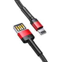 zaibas - Baseus Cafule Double-sided USB Lightning Cable 2,4A, 1m Black-Red - 3 nuotrauka