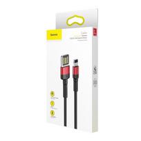 zaibas - Baseus Cafule Double-sided USB Lightning Cable 2,4A, 1m Black-Red - 5 nuotrauka