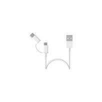 usb type c charging cable - Xiaomi 2-in-1 USB Cable Micro USB to Type C (30cm) White - 1 nuotrauka