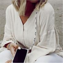 vandeniu atsparus deklas - Lookabe Necklace Snake Edition, skirti iPhone X/Xs, silver snake (loo018) - 3 nuotrauka