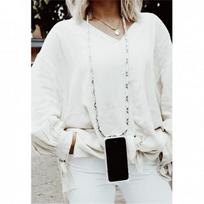 iphone xr deklas - Lookabe Necklace Snake Edition, skirtas iPhone XR, silver snake (loo019) - 3 nuotrauka