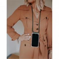 deklas iphone x - Lookabe Necklace, skirtas iPhone X/Xs, gold green (loo013) - 6 nuotrauka