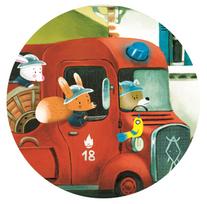 delione automobilis - Djeco Silhouette Puzzle The Fire Truck DJ07269 - 3 nuotrauka