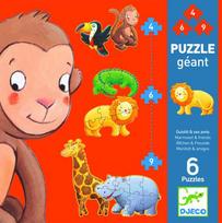 drauge - Djeco Giant Puzzle Marmoset And Friends DJ07114 - 1 nuotrauka