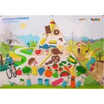puzzles forma - PlayMais edukacinė dėlionė "Mitybos piramidė" - 1 nuotrauka