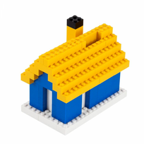 zvejo rinkinys - Q-Bricks rinkinys - Žvejo namelis+Taupyklė, 207 vnt - 2 nuotrauka