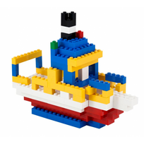 zvejo rinkinys - Q-Bricks rinkinys - Žvejo namelis+Taupyklė, 207 vnt - 3 nuotrauka