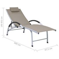 Gultas VLX Sun Lounger 310503, rudas/pilkas