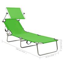 Gultas VLX Folding Sun Lounger w/ Canopy 310325