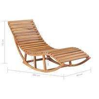 Gultas VLX Rocking Sun Lounger 49390, rudas
