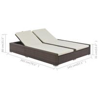 Gultas VLX Double Sun Lounger 44751, rudas