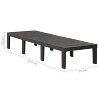 Gultas VLX Sun Lounger 315827, juodas
