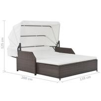 Gultas VLX Sun Lounger 44824, rudas