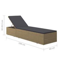 Gultas VLX Sun Lounger 310146, pilkas