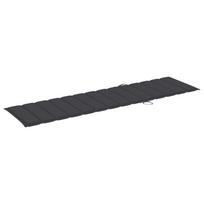 Gultas VLX Sun 3063006, antracito/medžio, 195 cm x 59.5 cm x 35 cm