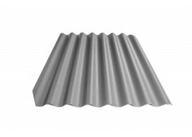 stogo danga - Banguoti lakštai Eternit KLASIKA, kirsti kampai, 1250x1130mm (įv.spalvos) : Spalva - Vyšninė, Matmenys stogo dangai, priedams - 1250 x 1130 - 1 nuotrauka