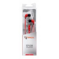 ausines su mikrofonu - Sbox EP-038 Red (Raudonos) - 1 nuotrauka