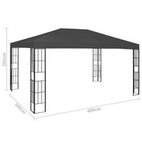 sodo pavesine - Pavėsinė, antracito spalvos, 3x4m - 1 nuotrauka