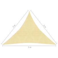 Uždanga nuo saulės, smėlio spalvos, 3x3x3m, HDPE, 160g/m