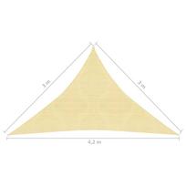 Uždanga nuo saulės, smėlio spalvos, 3x3x4,2m, HDPE, 160g/m
