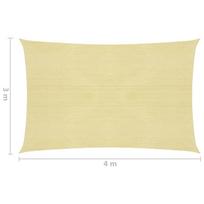 Uždanga nuo saulės, smėlio spalvos, 3x4m, HDPE, 160g/m