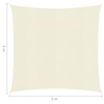 Uždanga nuo saulės, kreminės spalvos, 3x3m, HDPE, 160g/m